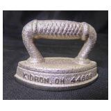 OLD Miniature Cast Iron Advertising Sad Iron