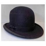 Vintage Julius Israel Black Stetson Derby Hat with