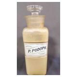 10" Antique Apothecary Drug Store Jar w/Stopper