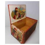 Vintage "Red Cap" Wood Cigar Box w/Tax Stamp