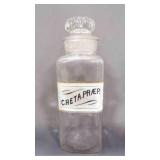 12" Antique Apothecary Drug Store Jar w/Stopper