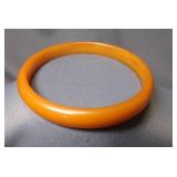 Apricot Caramel Bakelite Bangle Bracelet