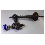 Antique Soda Fountain Spigot w/Milk Glass & Blue