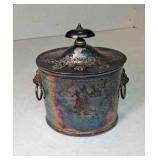 Antique Barker Brothers Silver Plate Tea Caddy w/