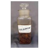 10" Antique Apothecary Drug Store Jar w/Stopper