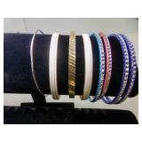 8 Vintage Metal Bangle Bracelets