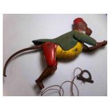 Vintage Mechanical Tin Climbing Monkey