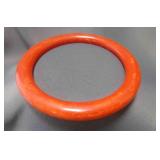 Orange Swirl Bakelite Bangle Bracelet