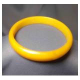 Apricot Swirl Bakelite Bangle Bracelet