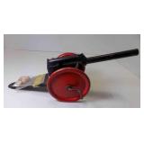 Vintage Pressed Steel Toy Cannon Fires Little Wood