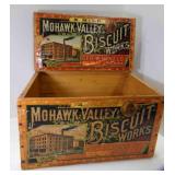 OLD Mohawk Valley Biscuit Works Wood Crate Vibrant