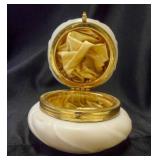 Victorian Wave Crest Dresser Box w/Satin Liner