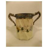 Vintage Wave crest Opal Ware Hand-Painted Floral