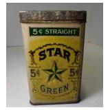 Vintage Advertising Tin for Green 5ï¿½ Cigars -Rusty
