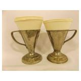 2 Vintage Vortex Metal Ice Cream Cone Holders
