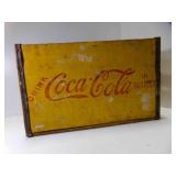 OLD 10" Tall Yellow w/Red Coca-Cola Soda Pop Wood