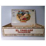 Vintage El Trelles Tryangles De Luxe Cigar Box