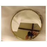 OLD 13" Wide Plateau Footed Beveled Mirror