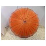 Vintage Umbrella Parasol w/Red & Yellow Bakelite