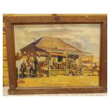 Framed Pearl Lager Beer The Famous Judge Roy Bean