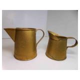 Vintage Gold Tone Metal Creamers SEE PICS