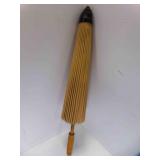 Vintage Hand Made Oiled Paper Parasol Bamboo Frame