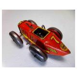 Vintage Marx #7 Tin Litho Wind-up Race Car