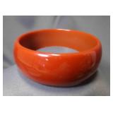 Rust Burnt Orange Bakelite Bangle Bracelet