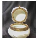 Victorian C.F Monroe Wave Crest Hinged Trinket Box