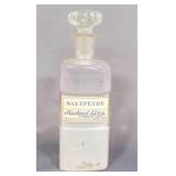 8ï¿½" Antique Apothecary Drug Store Jar w/Stopper