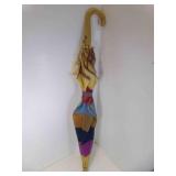 Vintage Umbrella Parasol w/Plastic Crook Handle