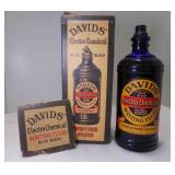 Vintage Davids Electro Chemical Blue Black Writing