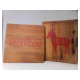 Vintage Wood Shipping Crate Brown Mules Tobacco