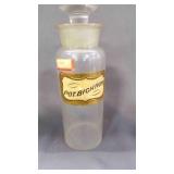 10" Antique Apothecary Drug Store Jar w/Stopper