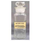 8ï¿½" Antique Apothecary Drug Store Jar w/Stopper