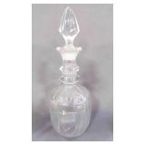 13" Vintage Glass Two Ring Neck Thumbprint