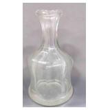 Vintage 10" Bell Shaped Glass Decanter No Stopper