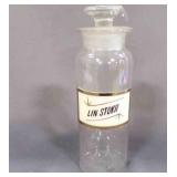 8ï¿½" Antique Apothecary Drug Store Jar w/Stopper