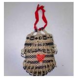 Vintage Handmade Beaded Pouch w/Grab Handle