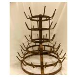 OLD Iron Bottle Drying Rack - DIRTY/ RUSTY