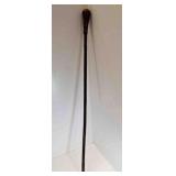 OLD Leather Braided Wrapped Wooden Walking Stick