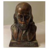 Vintage Metal Benjamin Franklin Bust Still Coin