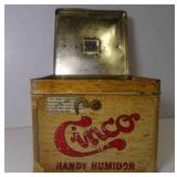 Vintage Cinco Handy Tobacco Tin Humidor Circa 1920