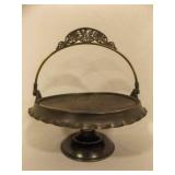 Victorian Sliver Plate Pedestal Tray w/Swing