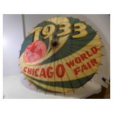1933 Chicago Worlds Fair Parasol Umbrella Rice