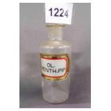 5ï¿½" Antique Apothecary Drug Store Jar w/Stopper