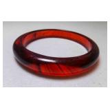 Plastic Root-Beer Marbled Bangle Bracelet