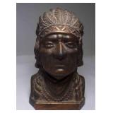 Vintage "Indian Head" Bust Coin Bank - Cast Metal