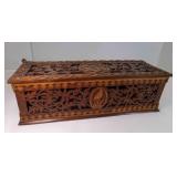 Victorian Two Toned Scrollwork Glove Box