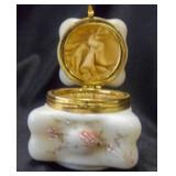 Victorian C.F. Monroe Wave Crest Dresser Box Satin